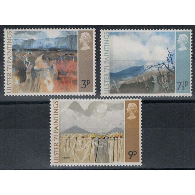 GREAT BRITAIN 1971 Paintings by Northern Irish painters 3v MNH**