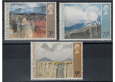 GRAN BRETAGNA 1971 Quadri di pittori nord irlandesi 3v MNH**