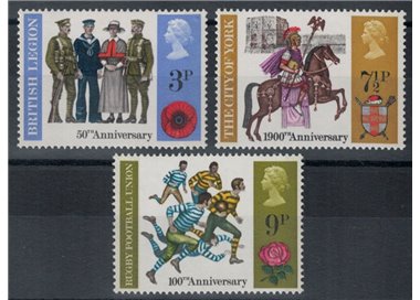 GREAT BRITAIN 1971 British Anniversaries 3v MNH**