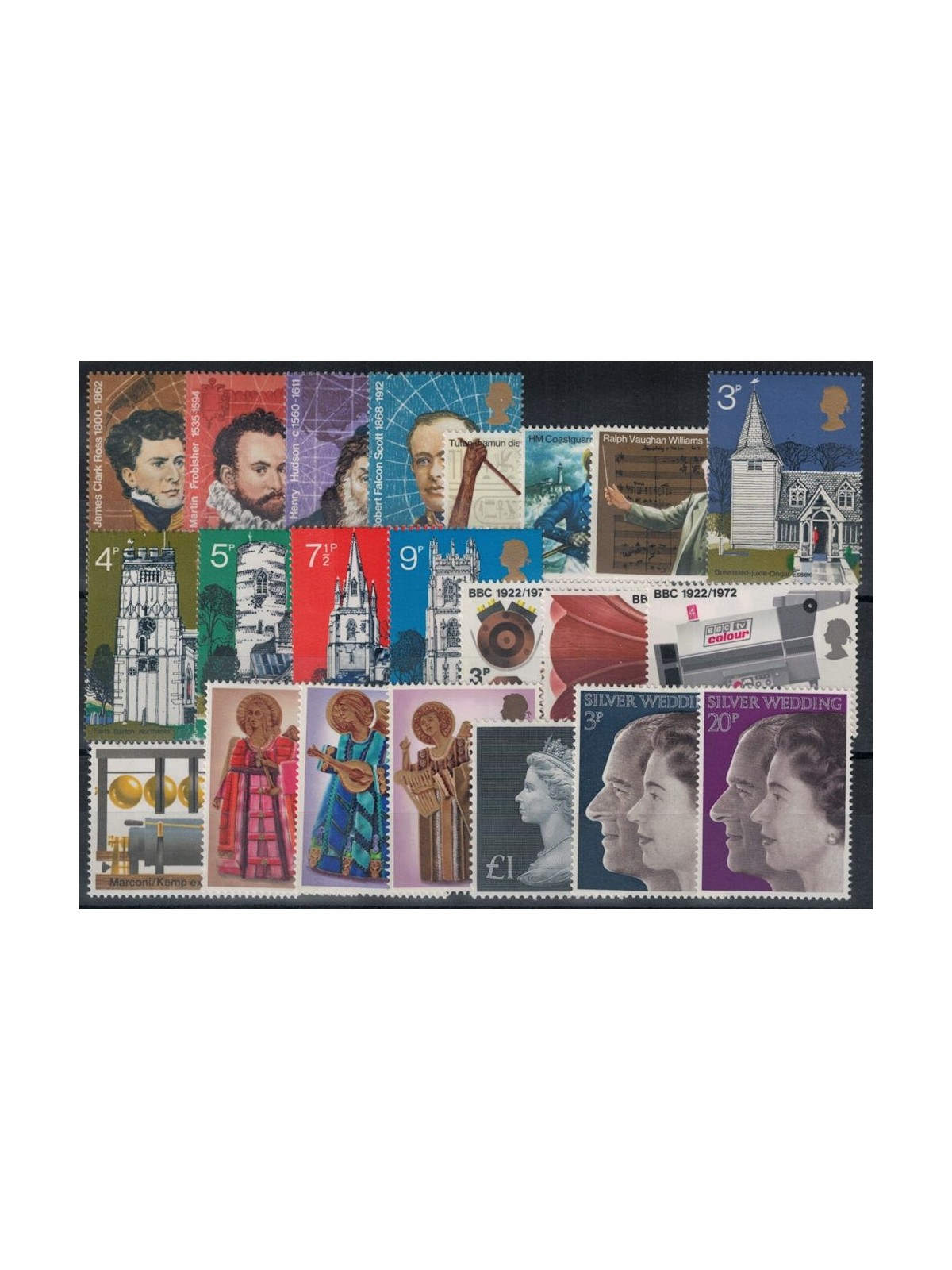 GRAN BRETAGNA 1972 Annata completa 22v MNH**