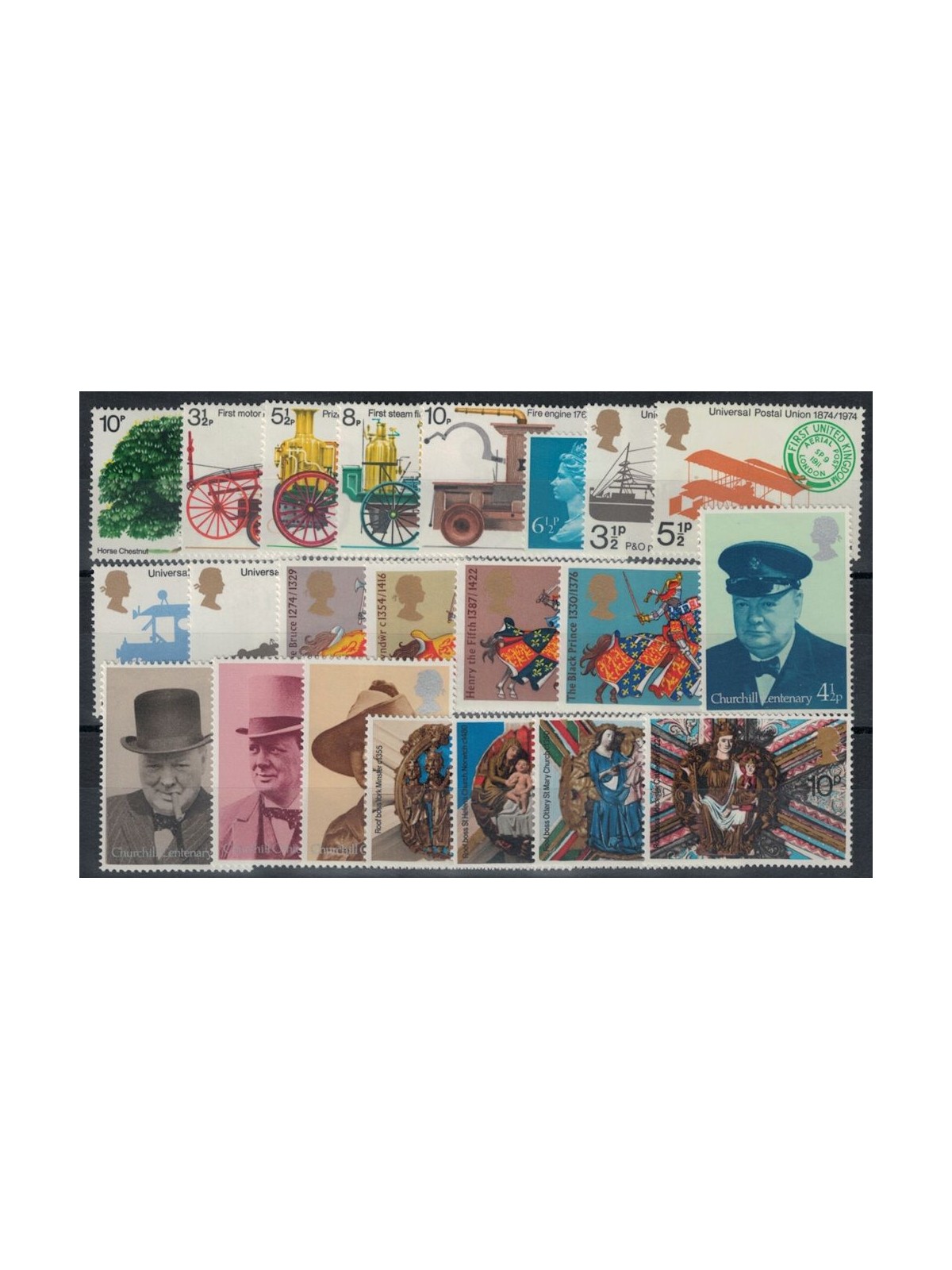 GREAT BRITAIN 1974 Complete year 22v MNH**