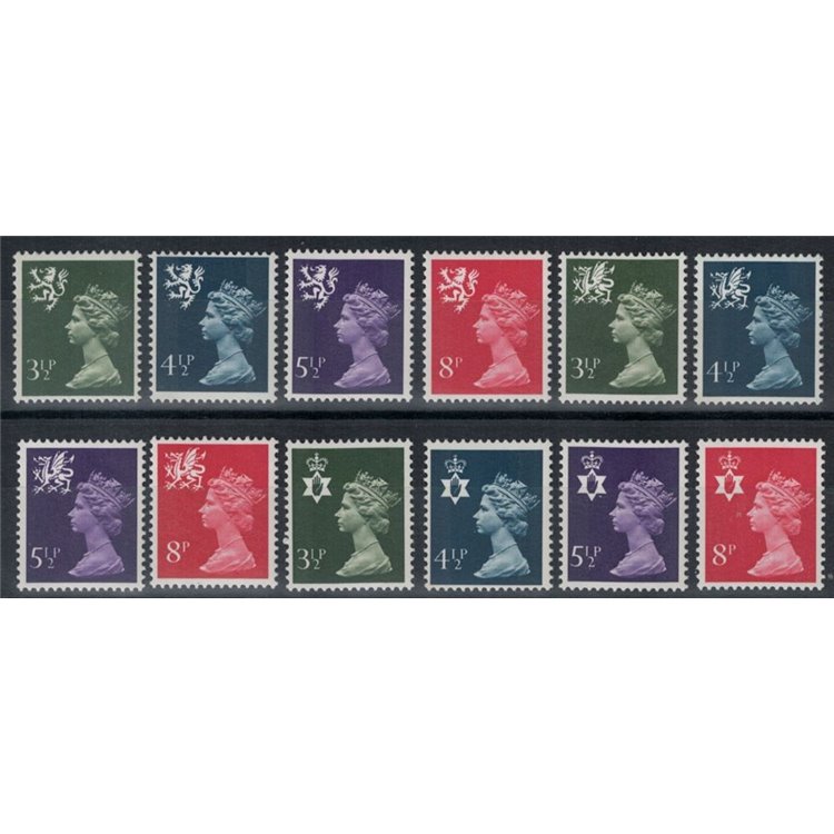 GRAN BRETAGNA 1974 Emblemi regionali 12v MNH**