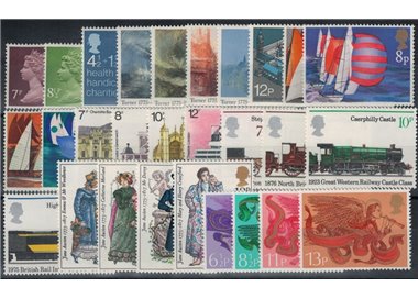 GRAN BRETAGNA 1975 Annata completa 29v MNH**