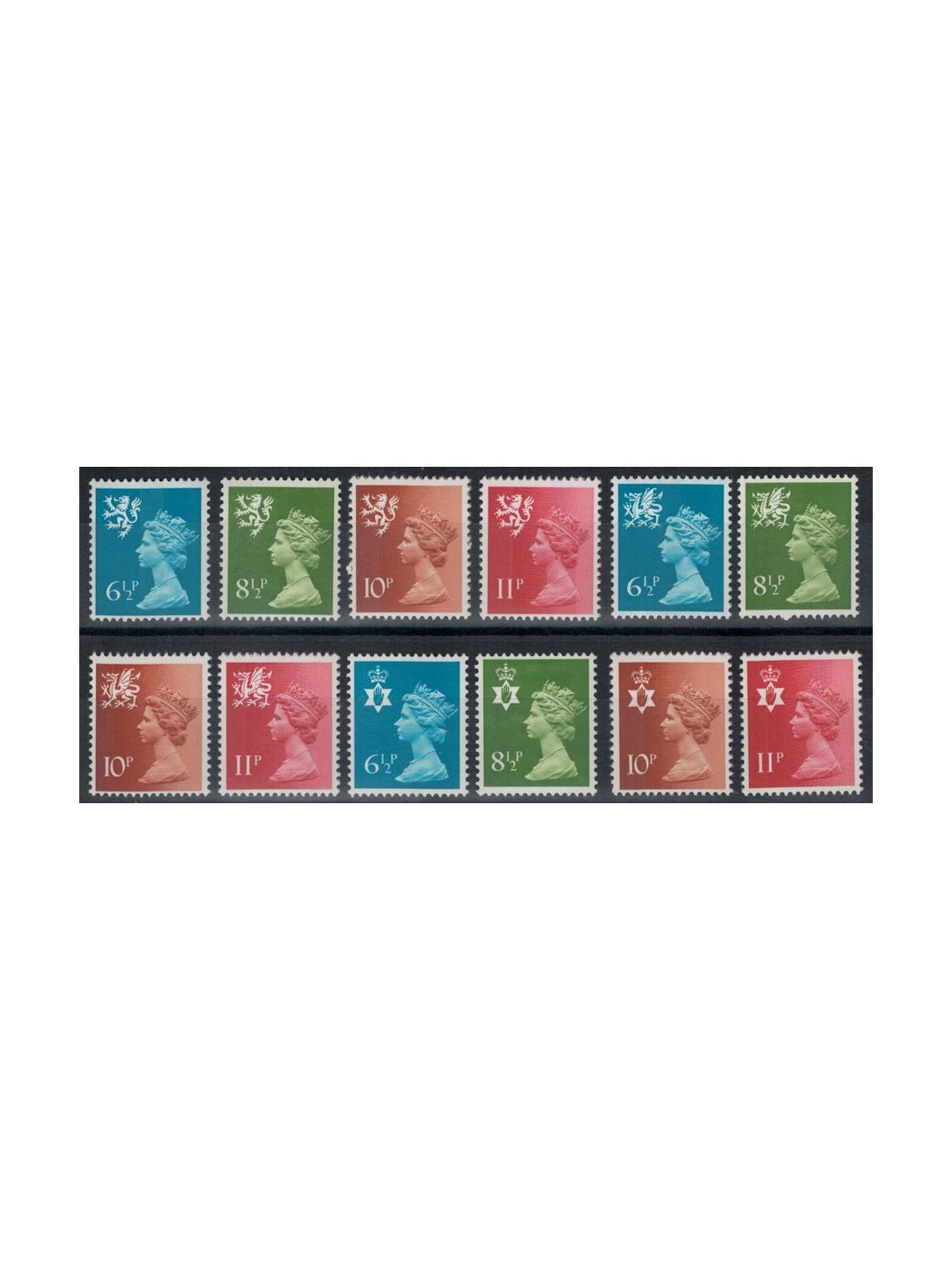 GRAN BRETAGNA 1976 Emblemi regionali 12v MNH**