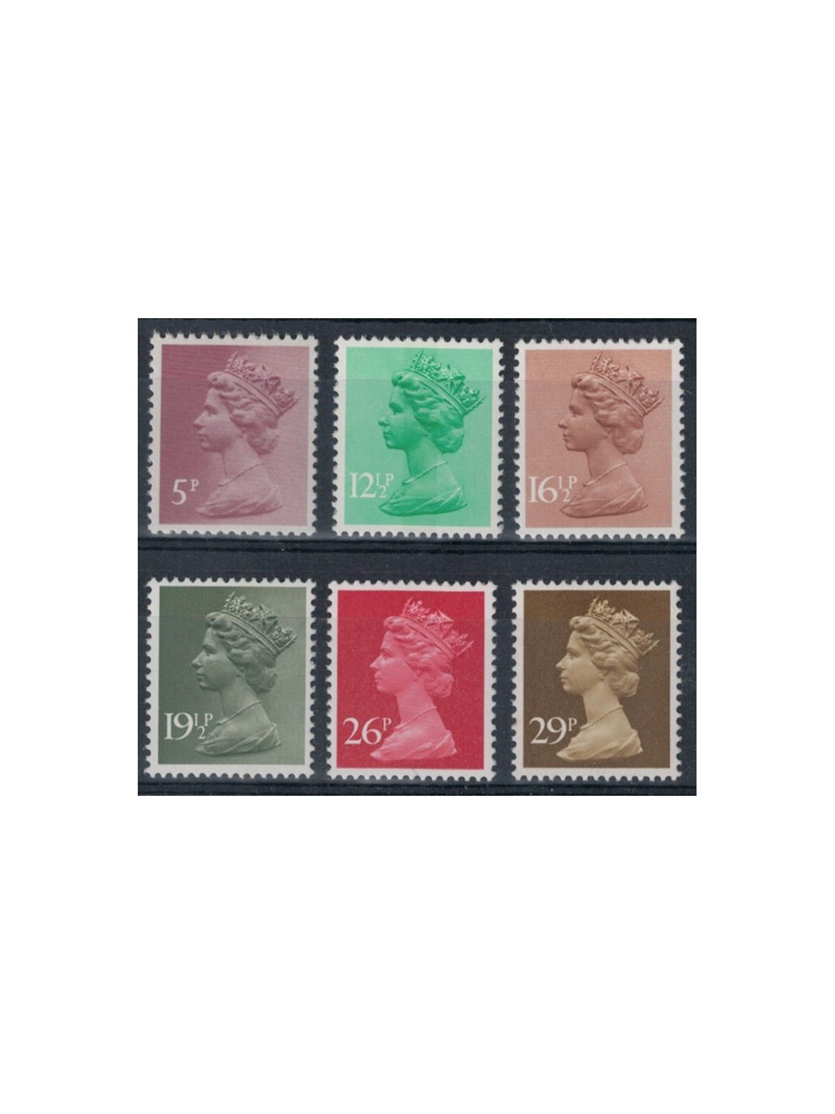GREAT BRITAIN 1982 Elizabeth II, definitive set 6v MNH**