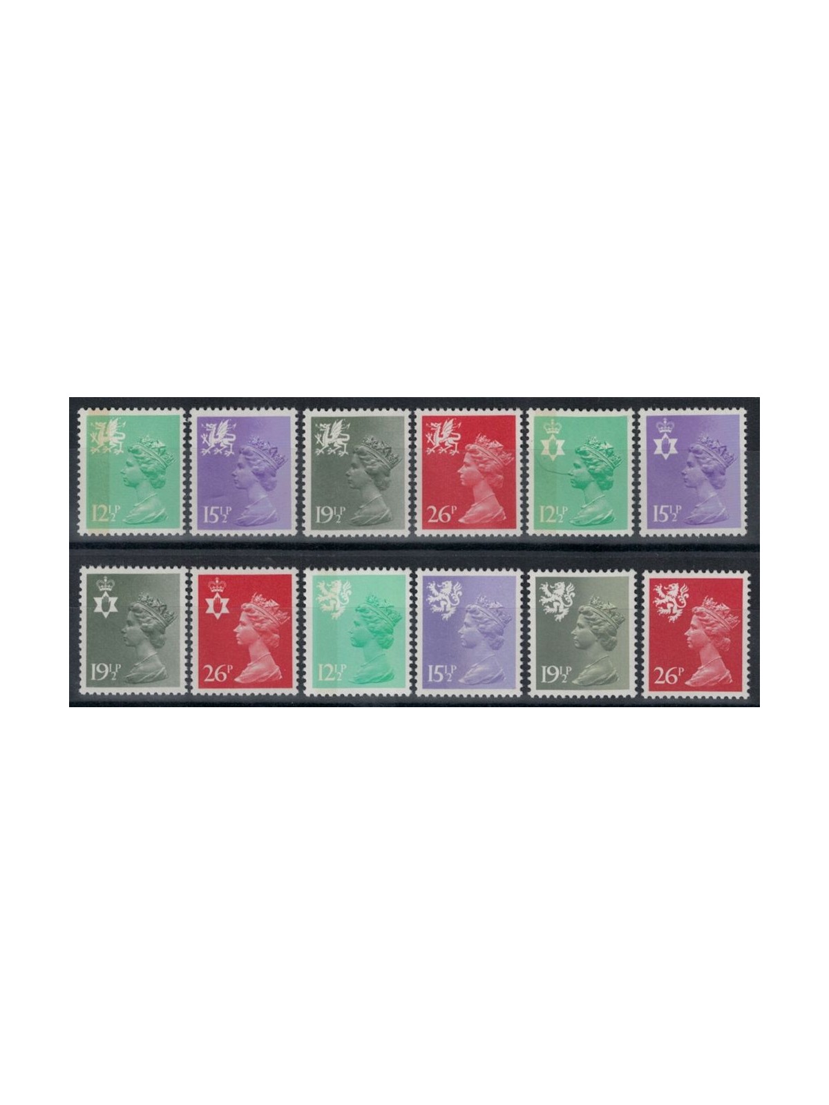 GRAN BRETAGNA 1982 Emblemi regionali 12v MNH**