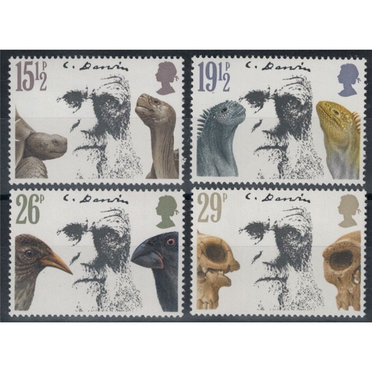 GRAN BRETAGNA 1982 Charles Darwin 4v MNH**