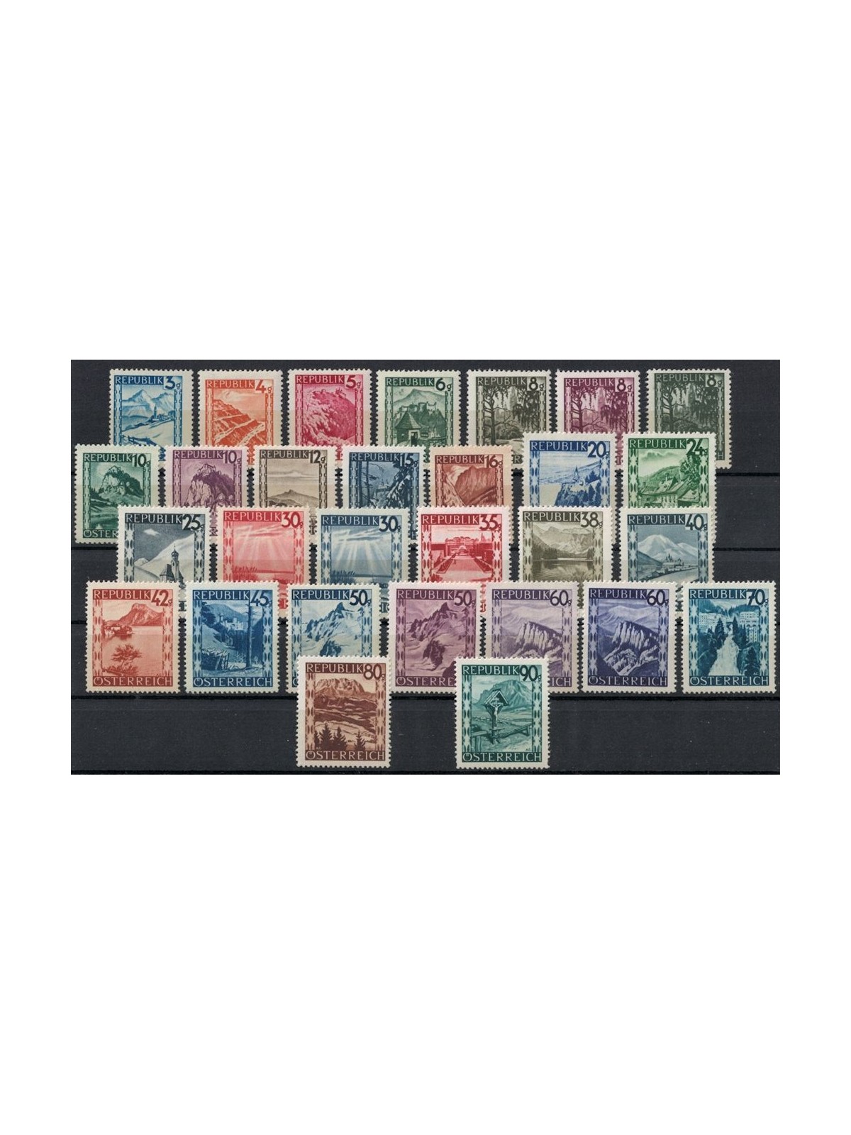 AUSTRIA 1945-47 Views, landscapes 29v MNH**