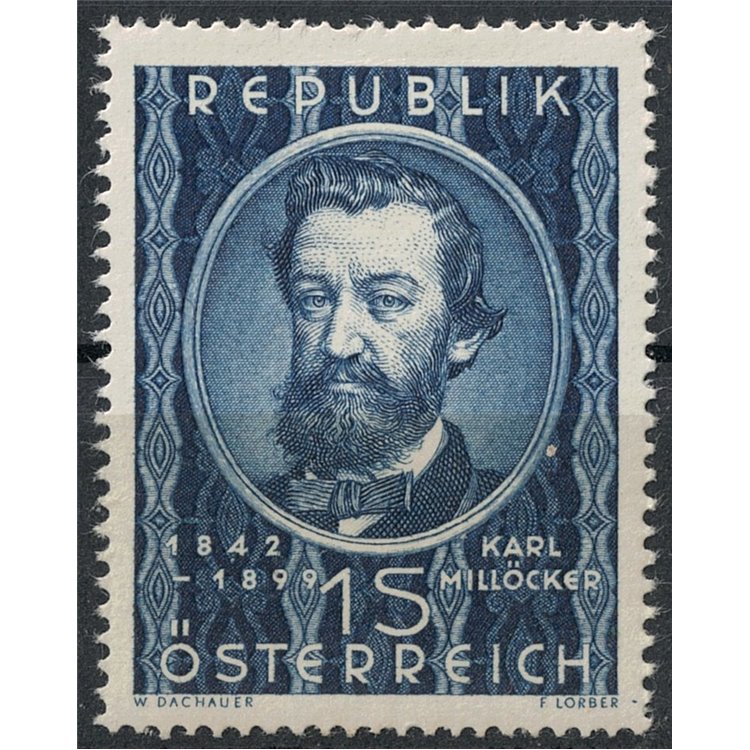 AUSTRIA 1949 Karl Millocker MNH**