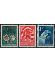 AUSTRIA 1950 Plebiscito della Carinzia 3v MNH**