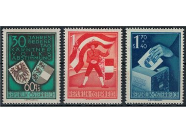 AUSTRIA 1950 Plebiscito della Carinzia 3v MNH**