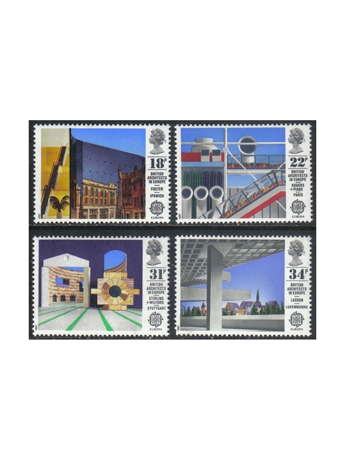 GREAT BRITAIN 1987 Europe 4v MNH**