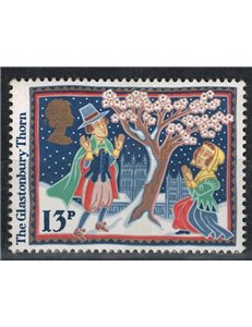 GREAT BRITAIN 1986 Christmas 13p star reverse MNH**