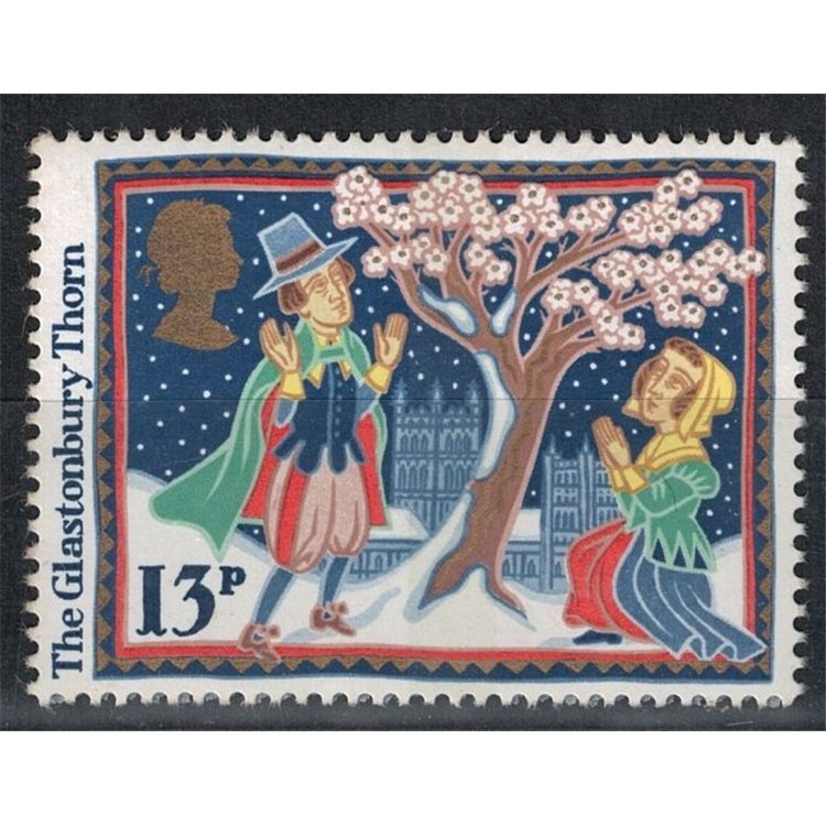 GREAT BRITAIN 1986 Christmas 13p star reverse MNH**