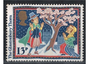 GREAT BRITAIN 1986 Christmas 13p star reverse MNH**