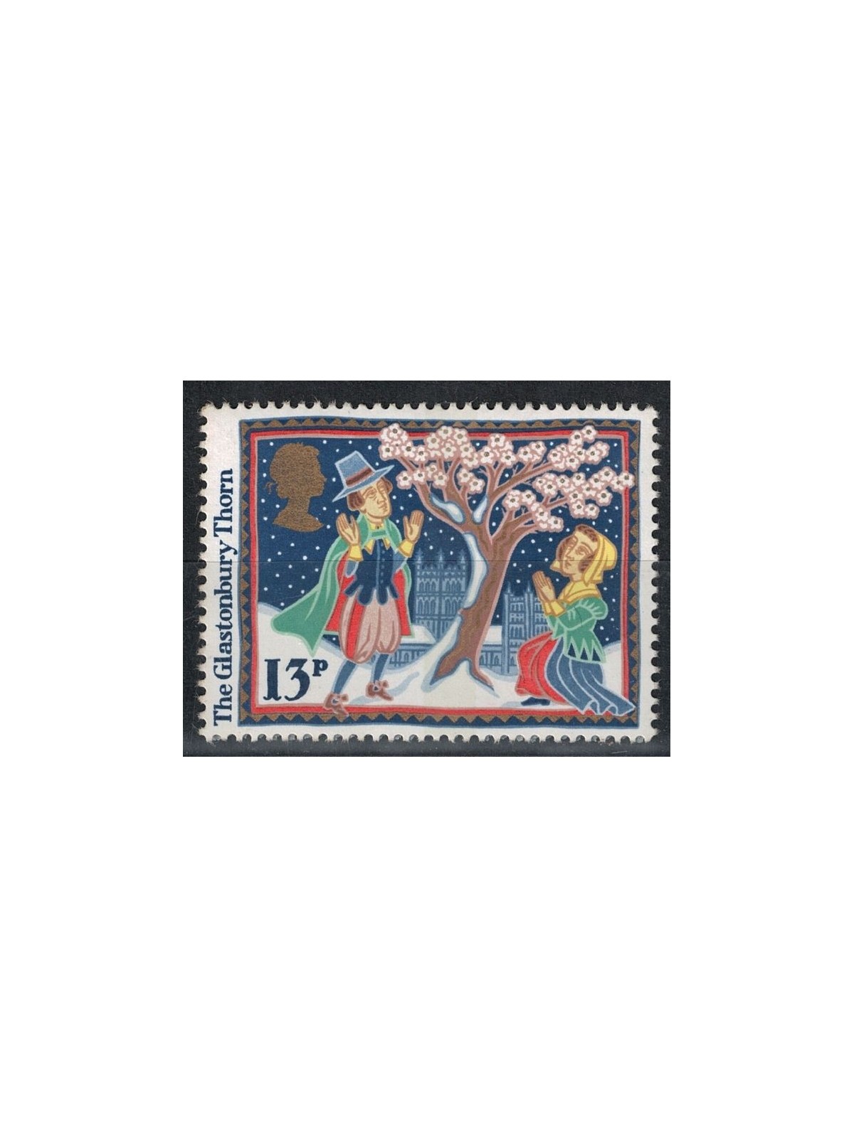 GREAT BRITAIN 1986 Christmas 13p star reverse MNH**