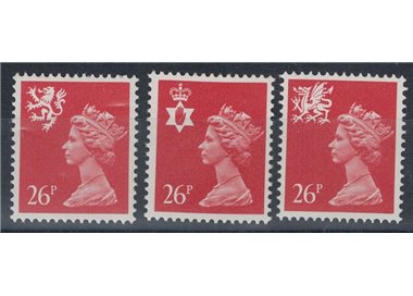 GREAT BRITAIN 1987 Regional emblems 26p 3v MNH**