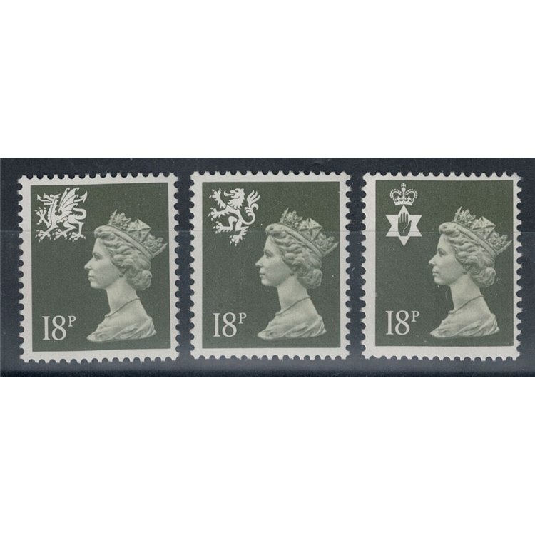 GREAT BRITAIN 1987 Regional emblems 18p 3v MNH**
