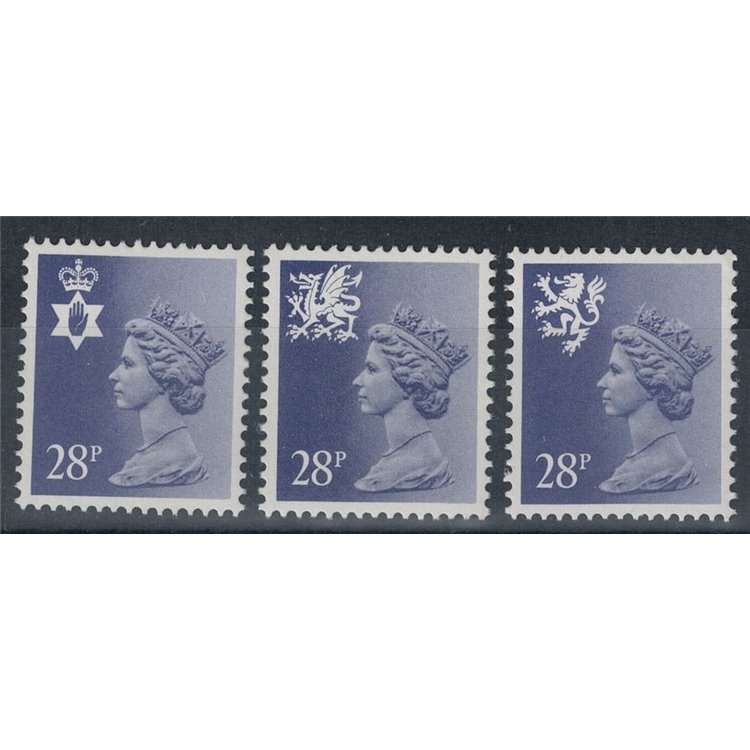 GREAT BRITAIN 1983 Regional emblems 28p 2nd type 3v MNH**