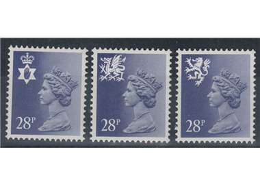 GREAT BRITAIN 1983 Regional emblems 28p 2nd type 3v MNH**
