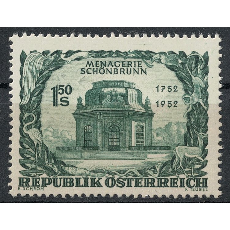 AUSTRIA 1952 Schonbrunn Zoological Garden MNH**