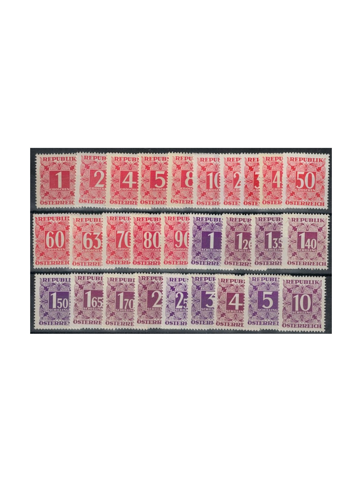 AUSTRIA 1949 Postage Due 28v MNH**