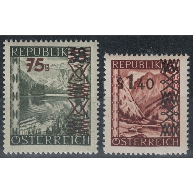 AUSTRIA 1947 Overprinted 2v MNH**