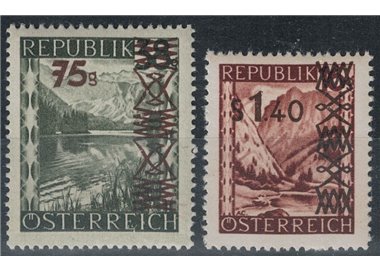 AUSTRIA 1947 Overprinted 2v MNH**