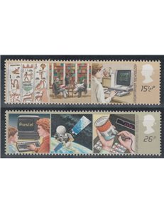 GRAN BRETAGNA 1982 Tecnologia e informazione 2v MNH**