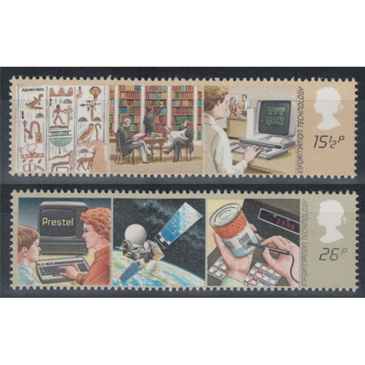 GRAN BRETAGNA 1982 Tecnologia e informazione 2v MNH**