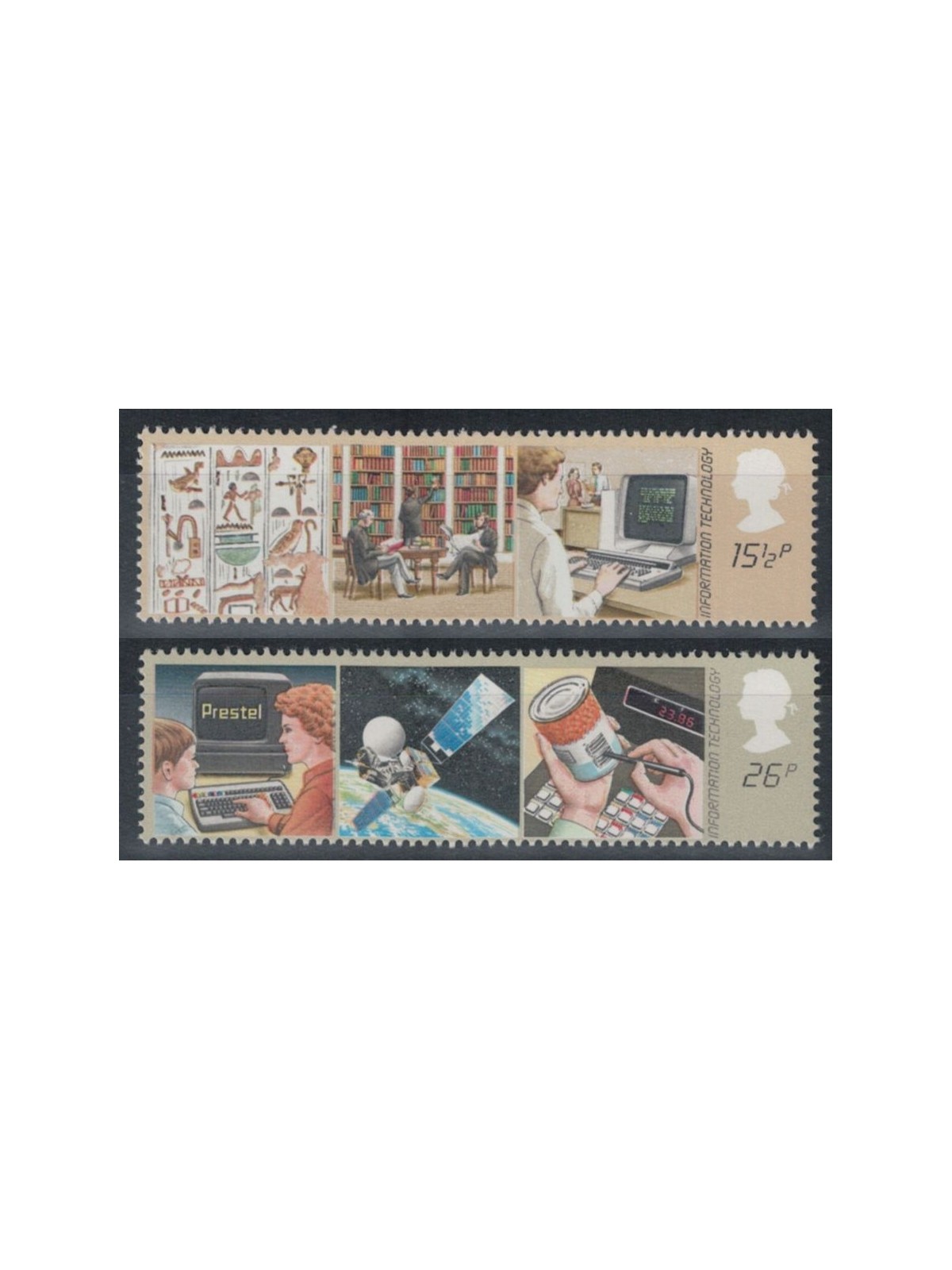 GRAN BRETAGNA 1982 Tecnologia e informazione 2v MNH**