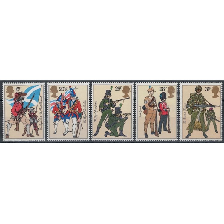 GREAT BRITAIN 1983 Military uniforms 5v MNH**