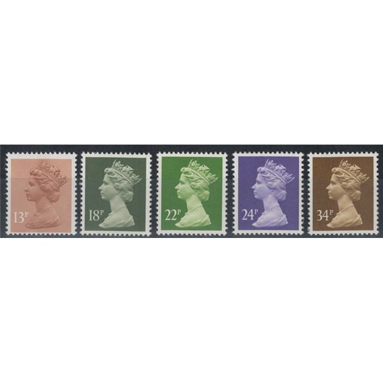 GREAT BRITAIN 1984 Elizabeth II, definitive set 5v MNH**