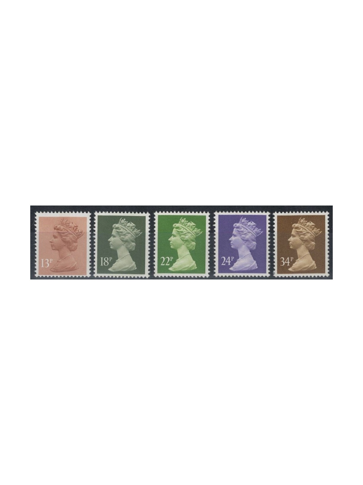 GREAT BRITAIN 1984 Elizabeth II, definitive set 5v MNH**