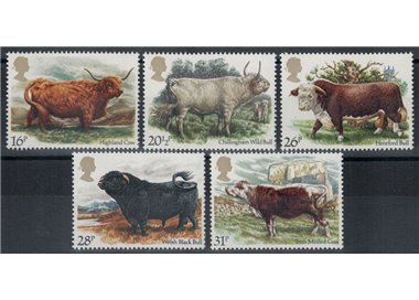 GREAT BRITAIN 1984 Cattle breeds 5v MNH**