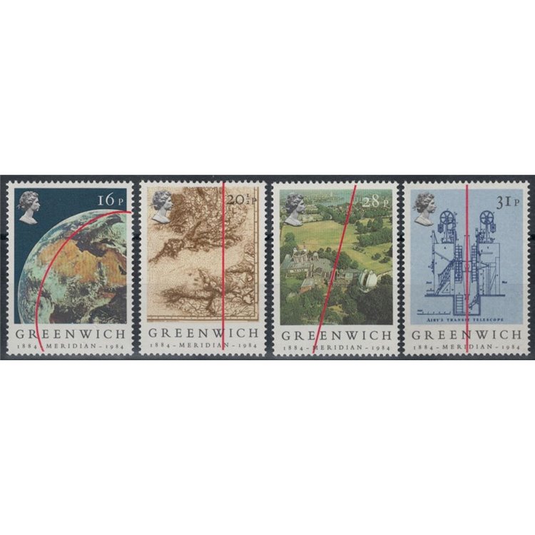 GRAN BRETAGNA 1984 Meridiano Greenwich 4v MNH**