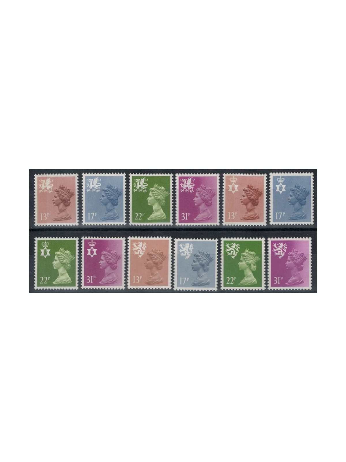 GRAN BRETAGNA 1984 Emblemi regionali 12v MNH**