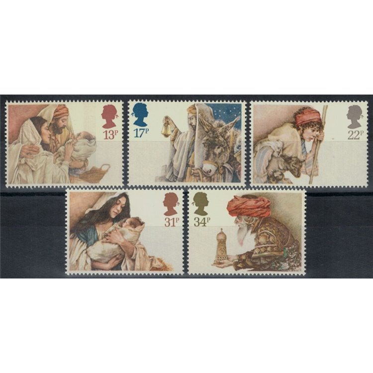 GRAN BRETAGNA 1984 Natale 5v MNH**