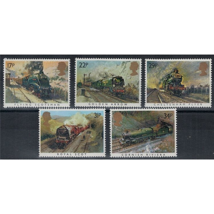 GREAT BRITAIN 1985 Steam Trains 5v MNH**
