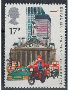 GREAT BRITAIN 1985 British Postal Service Anniversary, 17p D reverse MNH**