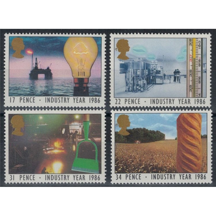 GRAN BRETAGNA 1986 Anno dell'industria 4v MNH**