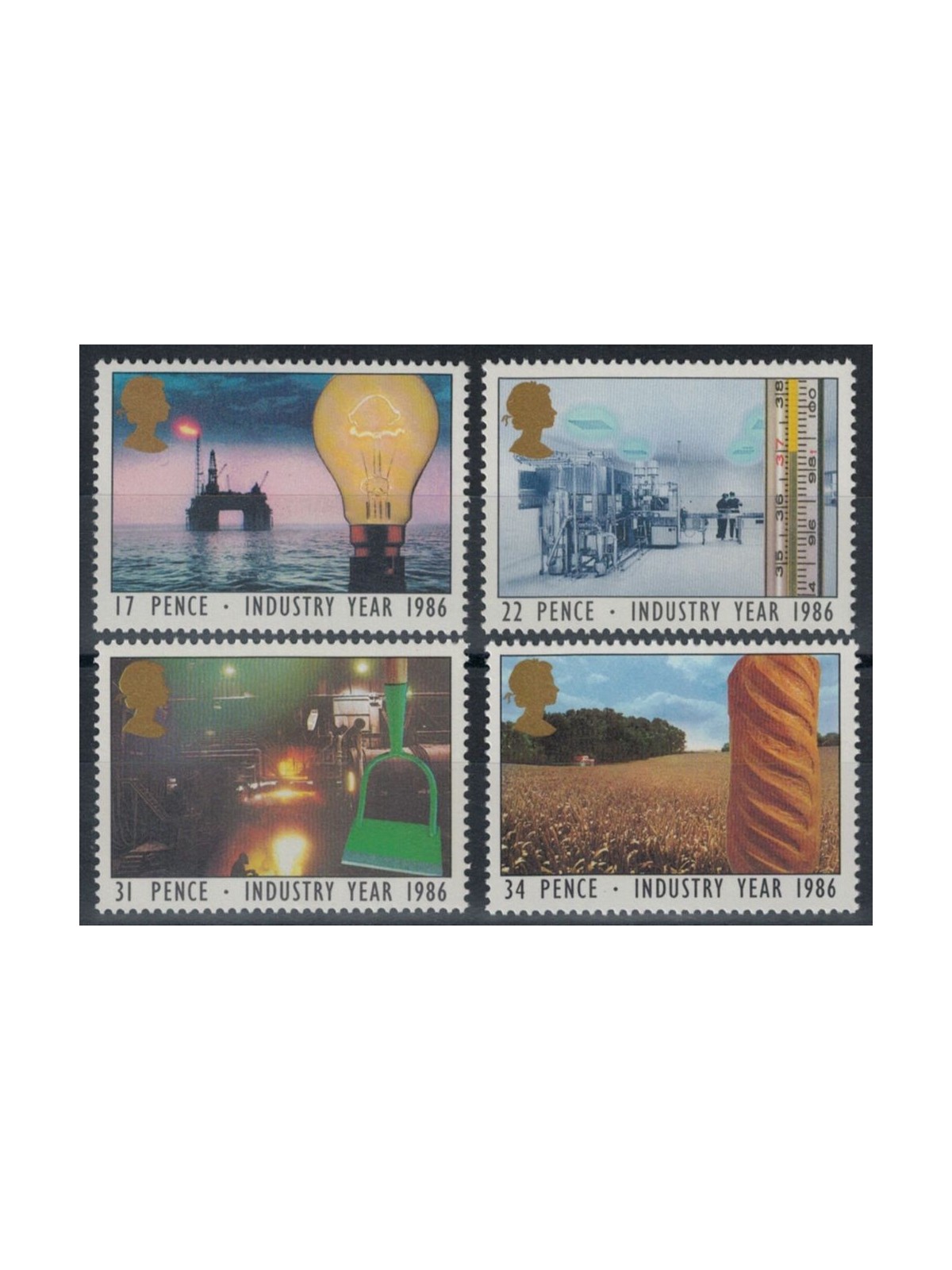 GRAN BRETAGNA 1986 Anno dell'industria 4v MNH**