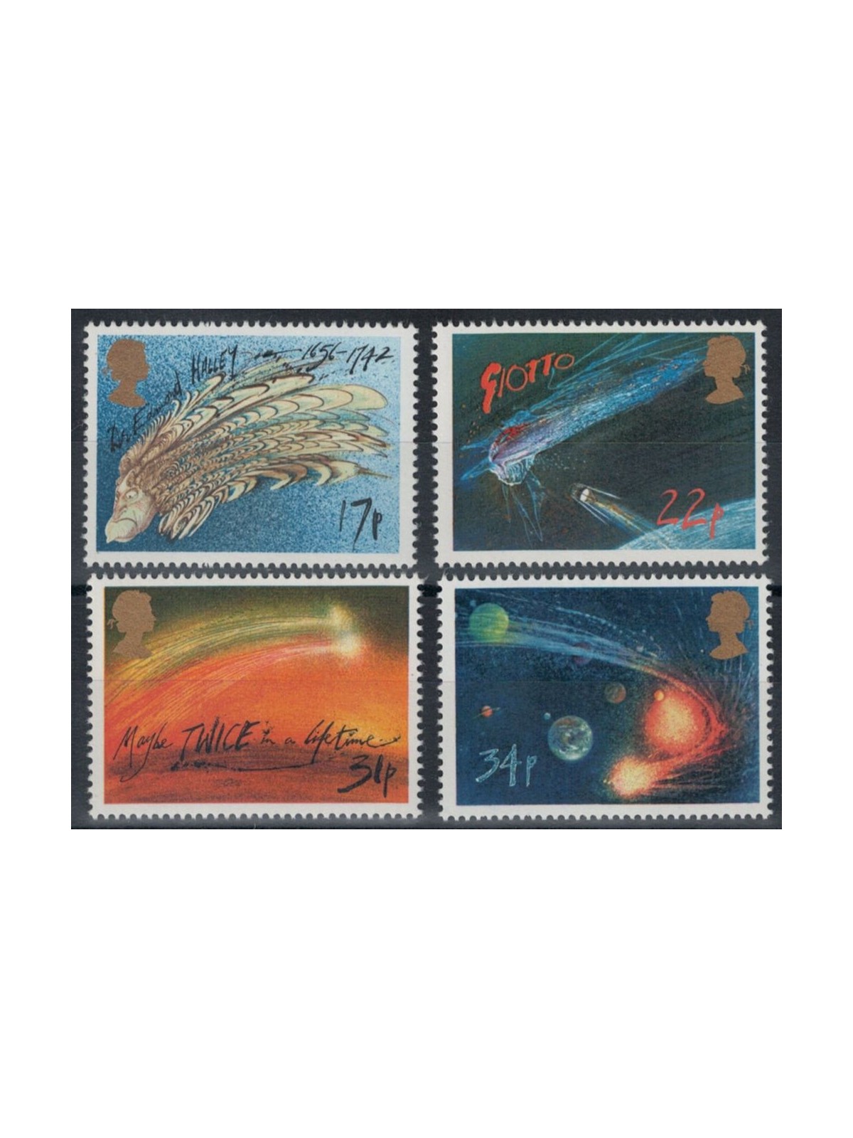 GREAT BRITAIN 1986 Halley's Comet 4v MNH**