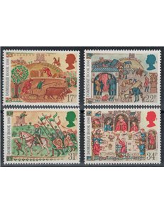 GRAN BRETAGNA 1986 Vita medievale 4v MNH**