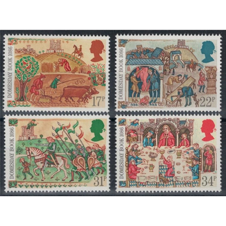 GRAN BRETAGNA 1986 Vita medievale 4v MNH**