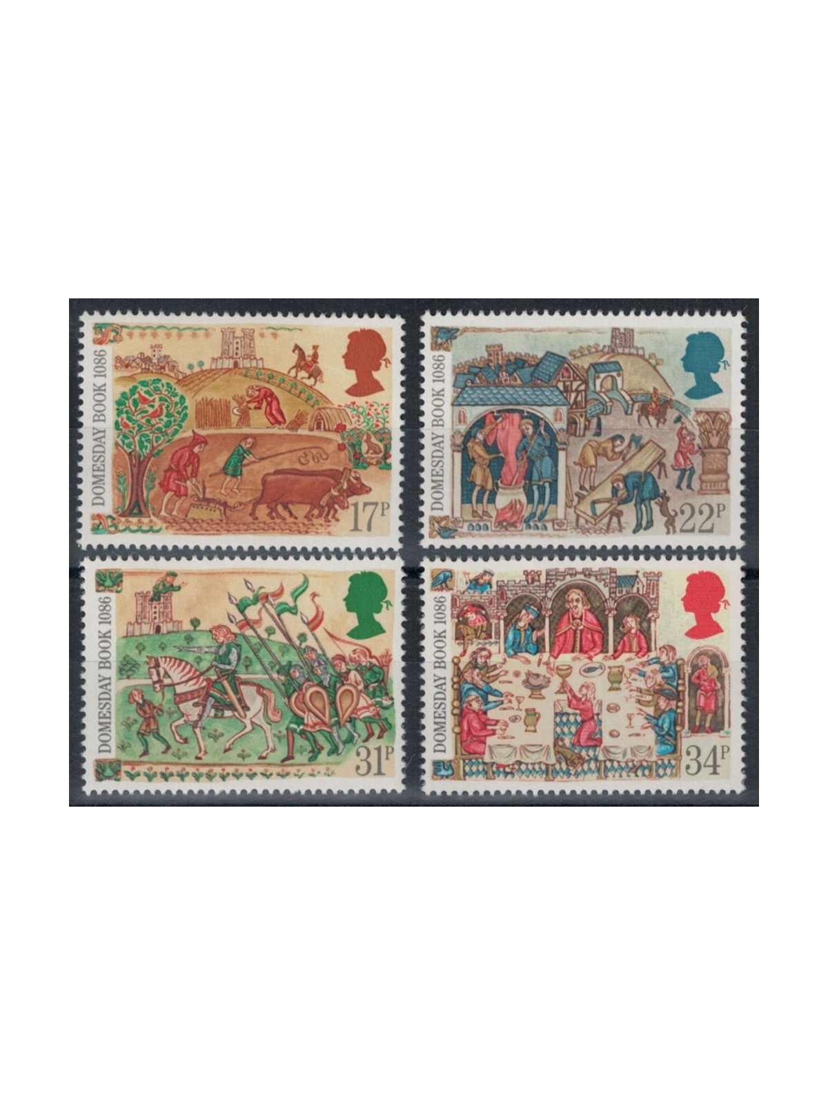 GRAN BRETAGNA 1986 Vita medievale 4v MNH**