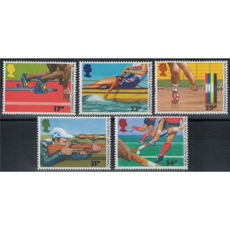 GRAN BRETAGNA 1986 Giochi del Commonwealth 5v MNH**