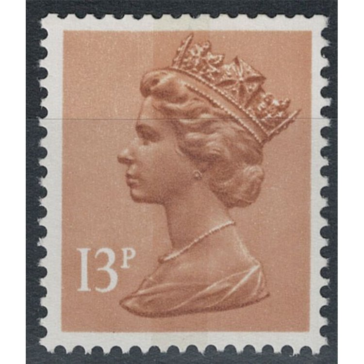 GREAT BRITAIN 1986 Elizabeth II, 13p star reverse MNH**