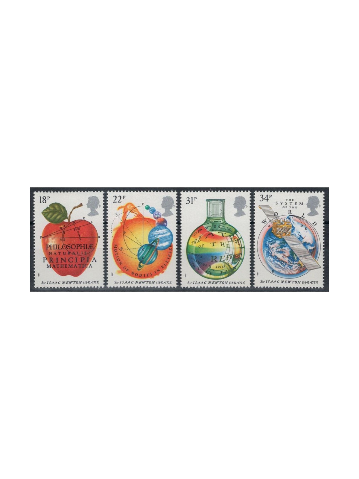 GRAN BRETAGNA 1987 Isaac Newton 4v MNH**