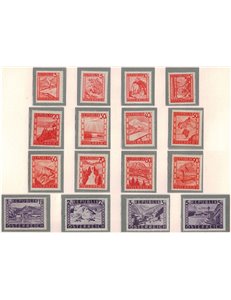 AUSTRIA 1947-48 Serie ordinaria, paesaggi 16v MH*